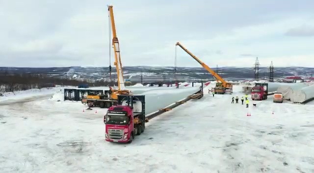 TRANSPORTATION OF WIND TURBINES TO MURMANSK REGION FOR KOLSKAYA WIND FARM