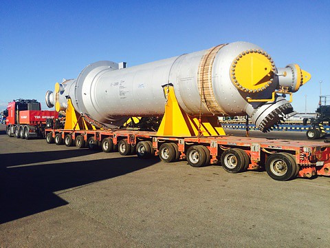 Transportation of the overweight equipment