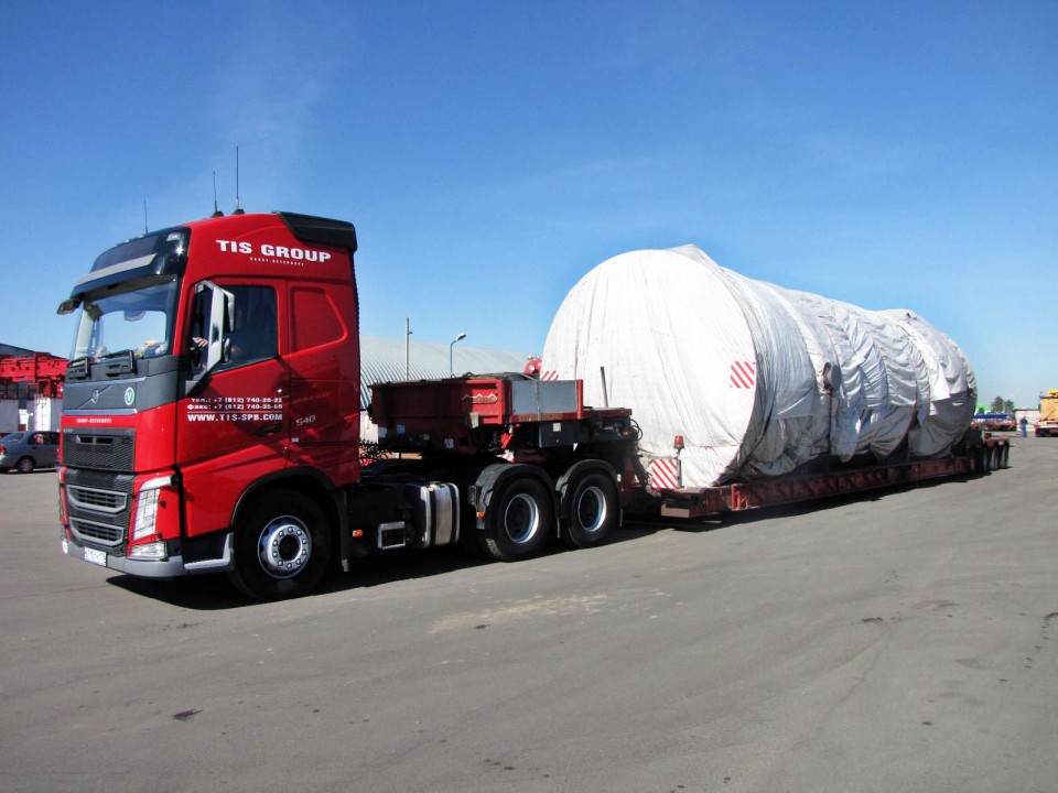 Transportation of the oversized equipment across the territory of the Russian Federation